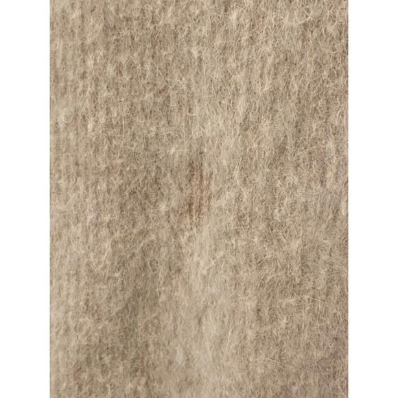 Vintage Women's XL Open Front Cardigan Beige Angora Wool Fuzzy Soft Lined Japan - Picture 6 of 9